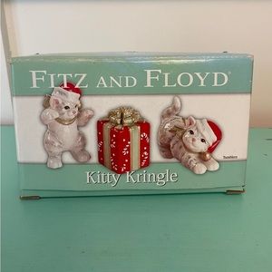 Fitz and Floyd kitty kringle set‎